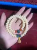 Pulsera Auténtica de Raíz de Bodhi Pata de Gato Comprimida con Carbón para Estudiantes, Cuentas de Bodhi de Jade Blanco Suave para Mujeres, Cuentas de Oración Budistas
