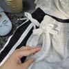 Pantalones Anchos con Lazo para Mujer, Pantalones de Encaje con Diseño Otoñal, Pantalones Deportivos Rectos, Pantalones Deportivos Casuales Sueltos de Princesa