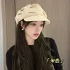 Sombrero de Estilo Japonés para Primavera y Otoño con Circunferencia de Cabeza Grande que Hace que la Cara Parezca Más Pequeña, Sombrero Octagonal Versátil de Nube para Artista, Boina Protectora del Sol Sombrero de Sol para Mujeres