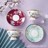 Conjunto de café de porcelana de osso de alta qualidade xícara e pires prato de lanche de leite pote de açúcar bandeja de panela de cerâmica peças soltas de cerâmica tarde flor de chá conjunto