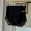 Pantaletas de encaje transpirable en el dobladillo, cómodas, de lujo, de cintura alta, control de abdomen, levantamiento de glúteos, con ribete de encaje, sin costuras, shorts de seguridad con control de abdomen para mujer