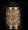 Tubo para Juego de Té de Latón Gentleman Seis Piezas Tubo de Almacenamiento para Té Kung Fu Hogar Interior Jarrón Aromático Adornos