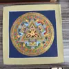 Mandala Pintado a Mano Tibetano Nepalí Dorado Caliente Tamaño 26*26 Núcleo de Tarjeta