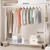 Perchero de pie para ropa Balcón Perchero doméstico Dormitorio Dormitorio Habitación de alquiler Perchero simple Barra para secar ropa