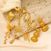 Pendientes de Acero Inoxidable Plegados de Lujo Ligero Transfronterizos para Mujer, Moda Europea y Americana, Diseño de Nicho, Pendientes de Acero de Titanio en stock