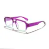 Nuevas Gafas Lisas de Doble Puente Rain, Gafas Decorativas de Montura Completa del Mismo Estilo, Gafas Sencillas con Filtro de Luz Azul para Hombres y Mujeres con Miopía