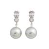 Aretes de Perlas Shijia de Plata de Ley S925 Retro Francés para Mujer Diseño de Lujo Ligero de Alta Gama Aretes Diarios Combinables