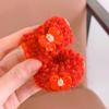 Feliz Año Nuevo Lazo Rojo de Dibujos Animados Estrella Peluca Lazo para el Cabello Infantil Intermitente Maruko Lazo para el Cabello Accesorios para el Cabello