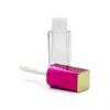Tubo cuadrado de brillo labial de 6 ml, lápiz labial líquido, tubo de plástico transparente, tubo vacío, material de embalaje cosmético.
