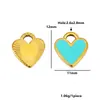 Acero Inoxidable Chapado en Oro de 18 Quilates Aceite Goteante Corazón de Durazno Colgante Pequeño Collar Pulsera DIY Corazón Forma de Corazón Amor Joyería Accesorios Venta al por Mayor