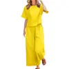 Conjunto de moda casual de dos piezas de manga corta nuevo transfronterizo europeo, americano y del sudeste asiático 2025 ropa de mujer talla grande