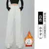 Pantalones Deportivos Finos y Engrosados para Mujer, Pantalones de Algodón Cálidos para Primavera y Otoño, Adecuados para Ropa de Exterior, Pantalones de Chándal Extra Gruesos, Pantalones Anchos Casuales Sueltos