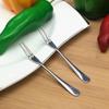 Garfo de Frutas 1010 Talheres de Aço Inoxidável Garfo de Dois Dentes Garfo Criativo para Sorvete Sobremesa Garfo de Bolo de Lua Engrossado