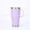 Comercio exterior taza de coche de 20 oz/30 oz acero inoxidable taza aislada de gran capacidad taza de coche portátil para exteriores con asa taza para hielo