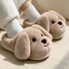 Lindas Pantuflas de Algodón con Cachorros para Mujer, Otoño/Invierno, Uso Exterior, Pareja Unisex, Con Felpa, Modernas, Antideslizantes, Calidez Interior, Zapatos de Algodón, Padre e Hijo