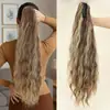 Peluca de Cola de Caballo Rizada de Lana Ondulada Europea y Americana Peluca de Cola de Caballo Alta de Maíz con Pinza de Garra Grande Rizada Latina Trenza