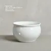 Lote Misto Mercearia Japonesa Vaso de Flor Pequeno para Mesa Vaso Respirável para Suculentas Vaso de Flor de Cerâmica Branca para Suculentas Estampado