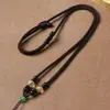 Collar de Cuerda con Cuentas Transparentes de los Doce Signos del Zodiaco Colgante Tejido a Mano Cuerda para Colgar Correa para el Cuello Ajustable para Hombres y Mujeres