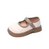 Zapatos de Cuero Estilo Universitario para Niñas, Otoño 2026, Suela Suave Antideslizante Zapatos de Princesa, Zapatos Planos Mary Jane Bajos para Niños, Zapatos de Rendimiento