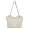 Bolso de Paja de Color Contrastante de Moda 2025 Nuevo Bolso Tote de Hombro de Gran Capacidad Bolso Tejido Pequeño Fresco para el Hombro para Mujer