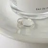 Anillo Tiqi de plata de ley 925 con diamante y calcedonia blanca, anillo abierto blanco luna ovalado, anillo para dedo índice de temperamento nicho