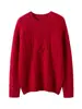 Hermoso suéter, tejido de cachemira, nueva colección otoño/invierno para mujer, cuello redondo, corte holgado, diseño de punto trenzado, estilo retro y casual