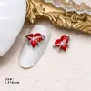 Novo estilo coração de pêssego torto Diamante xiemun xingmang Unha de celebridade da internet Joia de liga para unhas Cristal quente Acessórios de metal com diamante para unhas