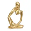 Adorno Moderno Minimalista de Resina con Figura Abstracta y Estética de Nicho para Sala de Estar, Entrada, Mueble de TV de Lujo Ligero y Escritorio de Oficina