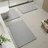 Tapete absorvente de terra de diatomáceas para banheiro entrada do vaso sanitário capacho antiderrapante secagem rápida banheiro vaso sanitário tapete em forma de U