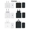 Cargador Súper Rápido Pd45W Adecuado para Teléfono Móvil Samsung S21S22 y Computadora Us y Cabezal de Carga Rápida Europeo
