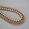 Collar de Cadena para Clavícula de Perla Sintética Redonda de Alto Brillo Estilo Maillard Retro Francés Elegante Lujo Accesible Alta Gama para Mujeres