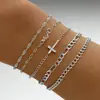 Comércio Exterior Transfronteiriço Terno Joias Pulseira Personalizada Nova Liga Combinação Pulseira Conjunto de Seis Peças Venda Quente