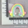 Acessórios de Resina Arco-Íris Nuvem Material Cola Creme Coração Estrela Arco-Íris Capa de Celular Bolsa Caixa de Armazenamento DIY Adesivo