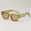 Nuevas gafas de sol retro cuadradas de montura pequeña, elegantes y sencillas, personalizadas, populares entre las celebridades de internet, adecuadas para fotografía callejera y versátiles para protección solar.