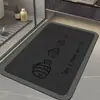 Tapete de Chão para Banheiro de Lama de Diatomáceas Cinza Capacho Absorvente de Água Entrada de Vaso Sanitário Antiderrapante Absorvente de Água Secagem Rápida Resistente a Manchas Tapete de Chão