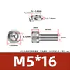 Aço inoxidável 304 DIN912 Cabeça de copo arruela de mola hexagonal parafuso de máquina de combinação dupla cabeça cilíndrica recartilhada M3M8
