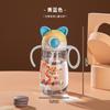 Vaso de Agua de Plástico Infantil con Asa Única para la Escuela, Botella de Agua Portátil de Paja para Jardín de Infancia, Diseño de Dibujos Animados al por Mayor