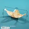 Bandeja de Chá Jogo da Velha de Bambu Estilo Chinês Prato de Lanche Doce Montanha-russa de Chá Retrô Suporte para Copo Bandeja de Mesa de Bambu
