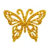 Mariposa con Brillo Año Nuevo Tela No Tejida Corte Construcción Polvo Fino Rojo Accesorios para el Cabello de Niños Accesorios Material Pasador de Mariposa Accesorios para el Cabello
