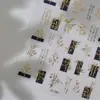 Adesivos de Arte para Unhas Estilo Caligrafia Chinesa Estilo Xiaohongshu Impermeáveis Adesivos Retro Prata Quente Dourado Tinta Bambu Adesivos para Unhas Atacado