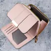 Cartera Popular de Lujo Ligero Transfronteriza para Mujer, Corta, de Moda, Gran Capacidad, Hebilla de Cremallera, Billetera para Estudiante, Color Sólido, Billetera para Monedas