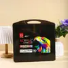 [Dropshipping] Caixa Preta Marcador Acrílico Ponta Macia Crianças Pintura Grafite Pincel Empilhável e Colorido