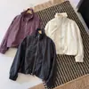 2026 Nova Moda Estilo Coreano Gola Alta Manga Longa Jaqueta Feminina Solta Emagrecedora Versátil Top Início do Outono Solto Casual Feminino