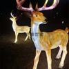 Lámpara Decorativa LED para Paisaje Exterior Productos de Escultura de FRP Ciervo Sika Animal Lámpara con Forma de Hongo
