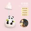 Lámpara de Mesa Pequeña Panda en Sofá Lindo, Lámpara de Mesa Plegable LED de Dibujos Animados de Alto Valor con Tubo Flexible, Soporte para Teléfono