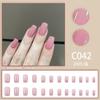 Cor sólida simples Nail Art Advanced Sense removível branco acabado 24 Nude preto branco vermelho vestido armadura
