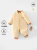Ropa de bebé acolchada de algodón cálido con jengibre, grado A, 100 g, para otoño e invierno, traje de gateo para bebé recién nacido, mono de algodón