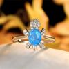 Anillo de tortuga colorido de diamantes azules platino más vendido transfronterizo para hombres y mujeres, anillo simple de moda, una generación de venta al por mayor