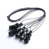 Colar com Pingente de Rede para Cristais de Obsidiana Ponta Dupla Coluna Hexagonal Prismática Obsidiana Tecido à Mão Ponto Atacado