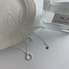 Cadena de clavícula de donut con giro de plata esterlina S925, simple, con personalidad, combinable con todo.